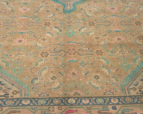 5x10 Vintage Brown Persian Style Hand Knotted Low Pile Wool Area Rug